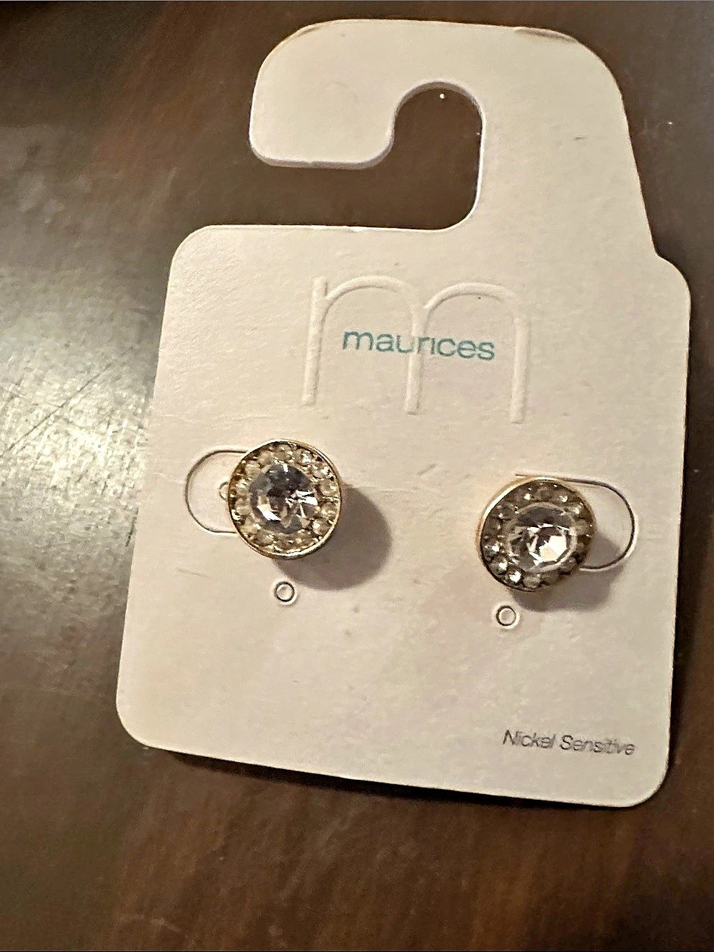 Maurices Rhinestone stud earrings Silver NWT